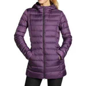 Eddie Bauer Dark Plum CirrusLite Hooded Down Parka